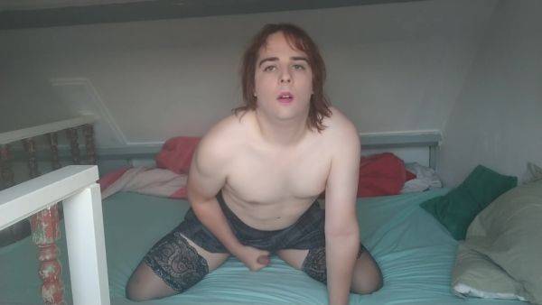 Horny Femboy Shamelessly Fucks Himself - shemalez.com on ladyboyporn.net